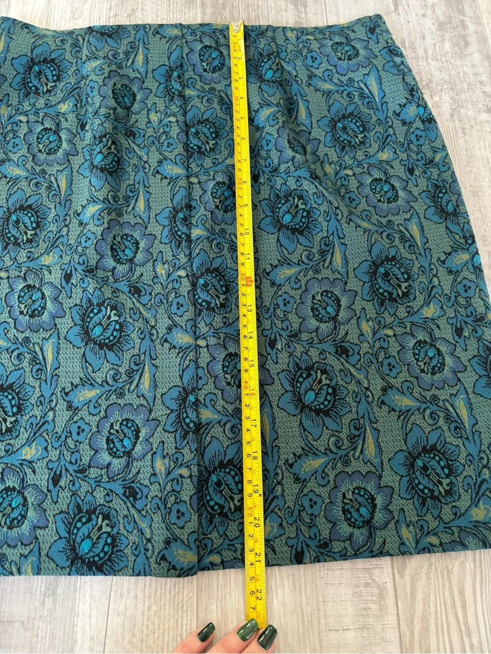 J. Jill Blue Floral Jacquard Mini Skirt